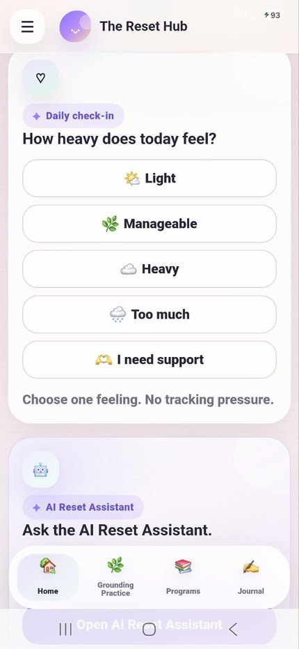 Daily check-in screen