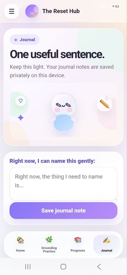 Journal note screen
